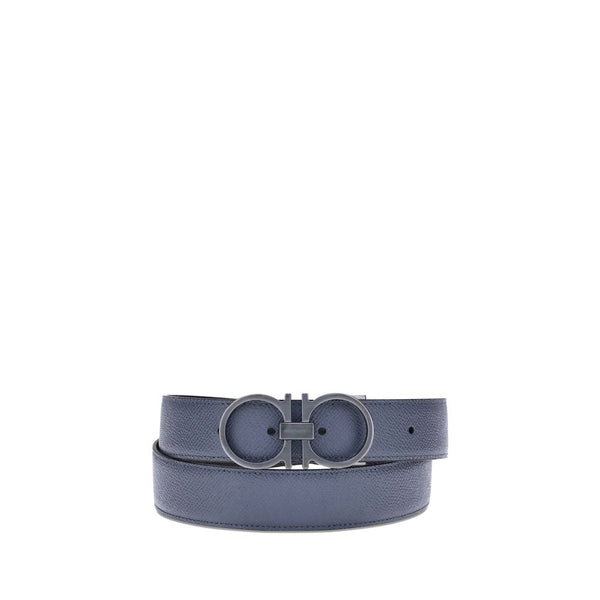 Ferragamo 100% Calf Leather Bos Taurus belt in blue