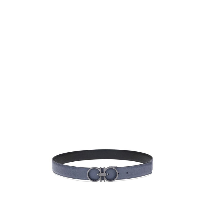 Ferragamo 100% Calf Leather Bos Taurus belt in blue — view 2