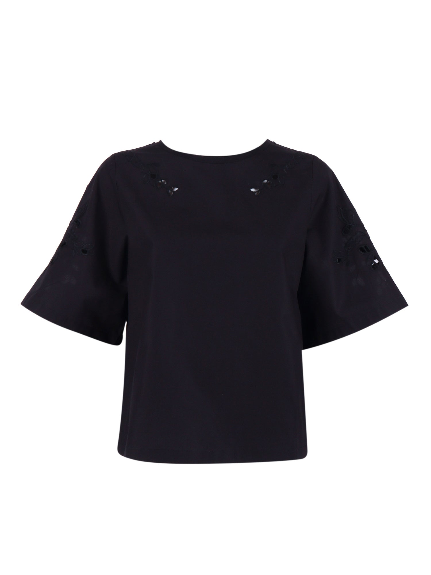 BLOUSE Black Cotton