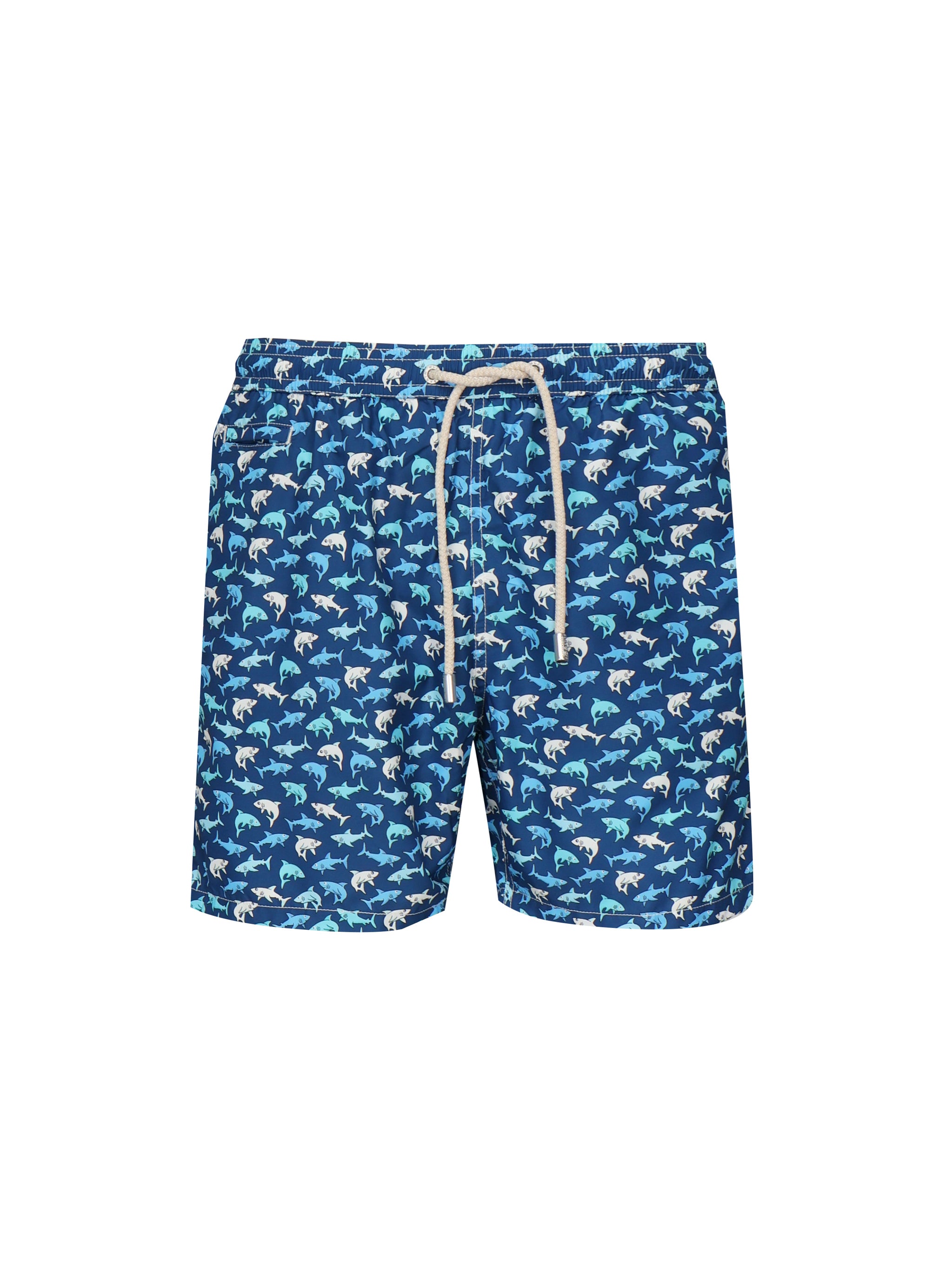Mc2 Saint Barth Sea Clothing Blue/light Blue/white Polyester