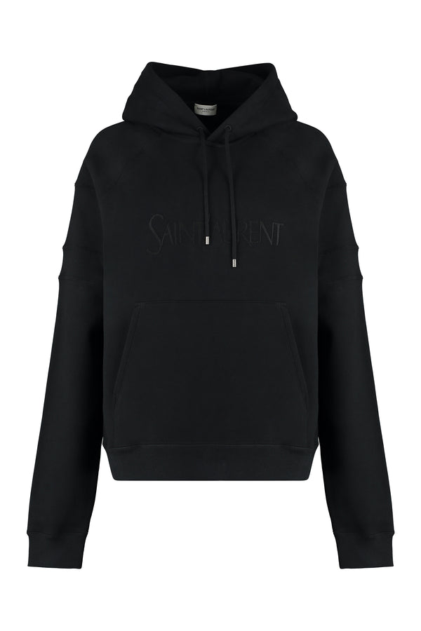 Black Cotton Hoodie Hoodies