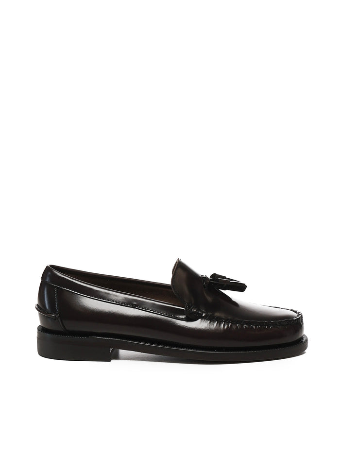 Sebago Flat Shoes Brown Burgundy Leather