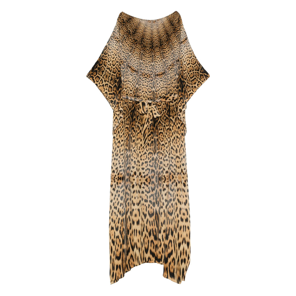 Dress Roberto Cavalli Brown Fabric: 100