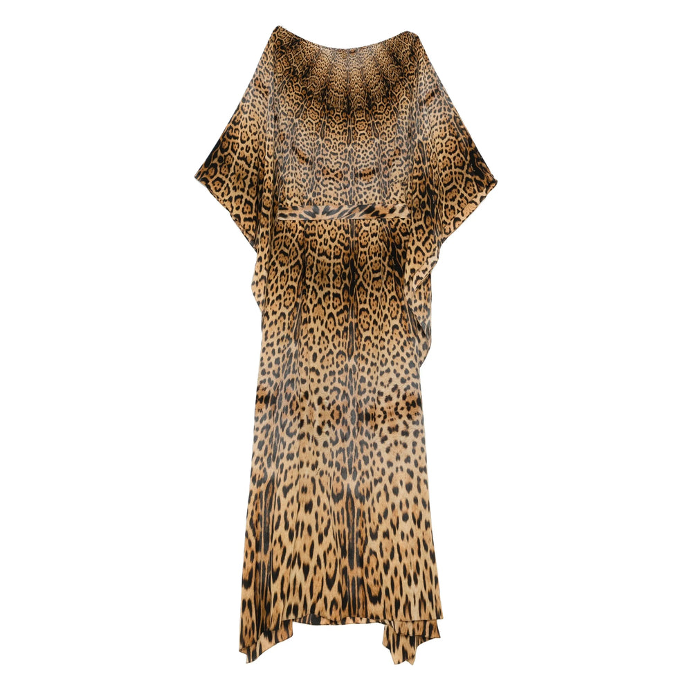 Dress Roberto Cavalli Brown Fabric: 100