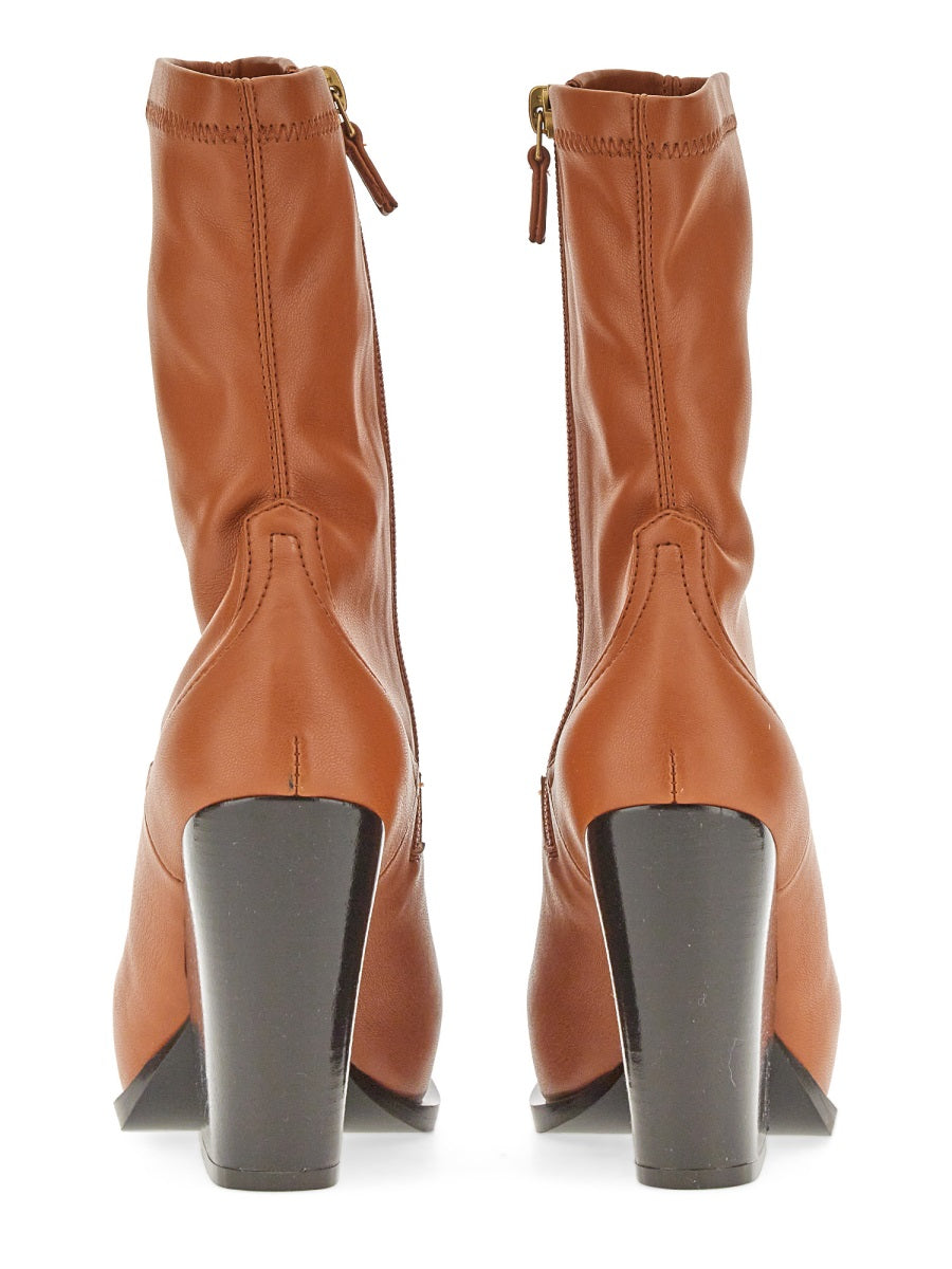 Cowboy Boots Brown Polyester