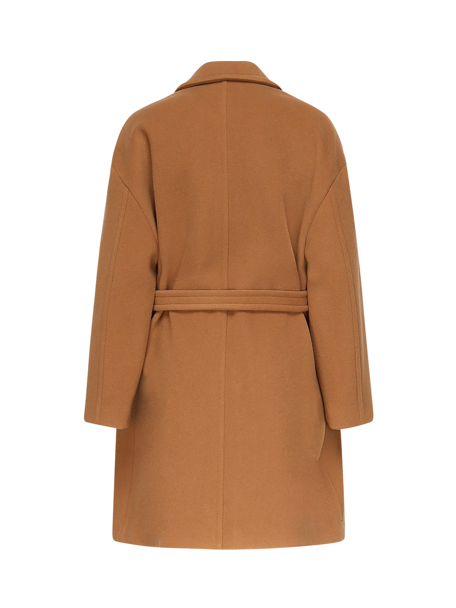 Pinko Coats Brown Wool