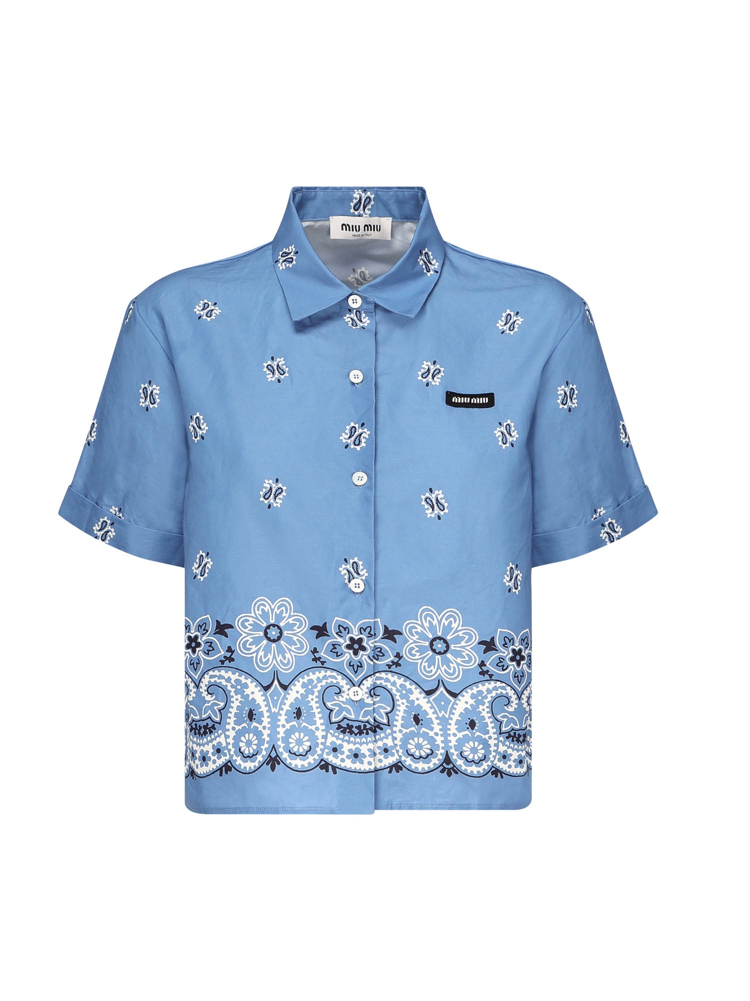 Miu Shirts Light Blue/white Cotton