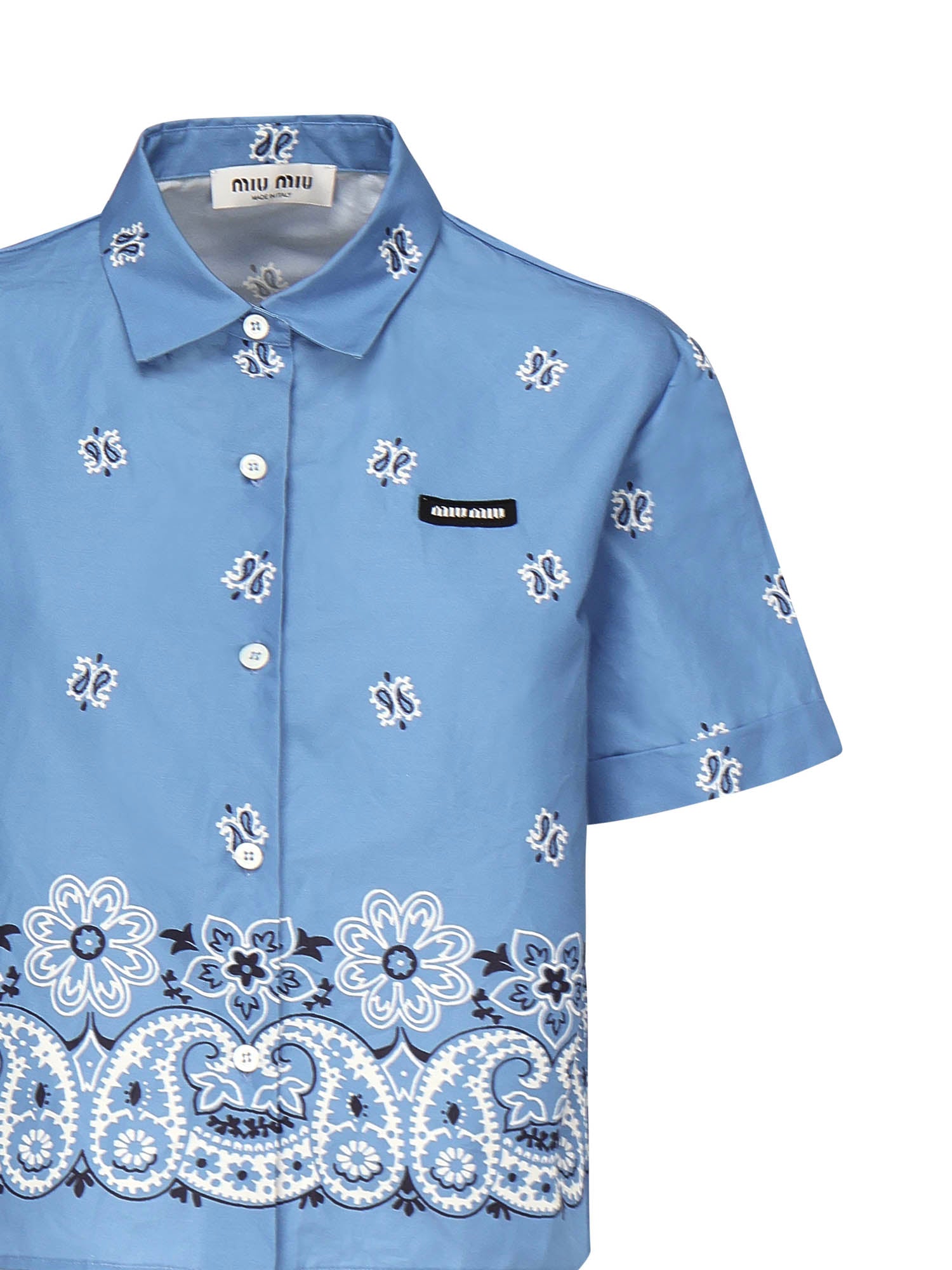 Miu Shirts Light Blue/white Cotton