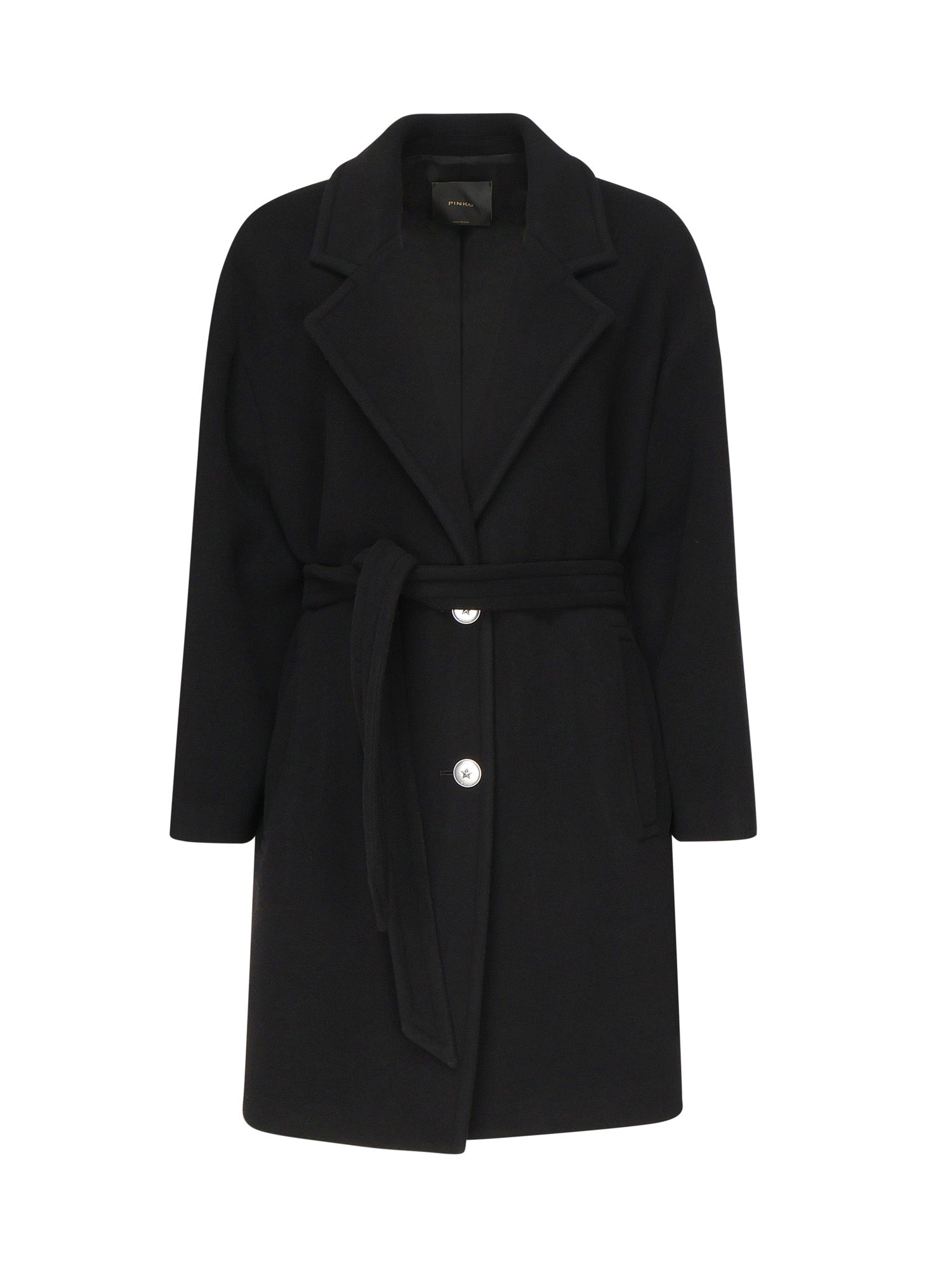 Pinko Coats Black Wool