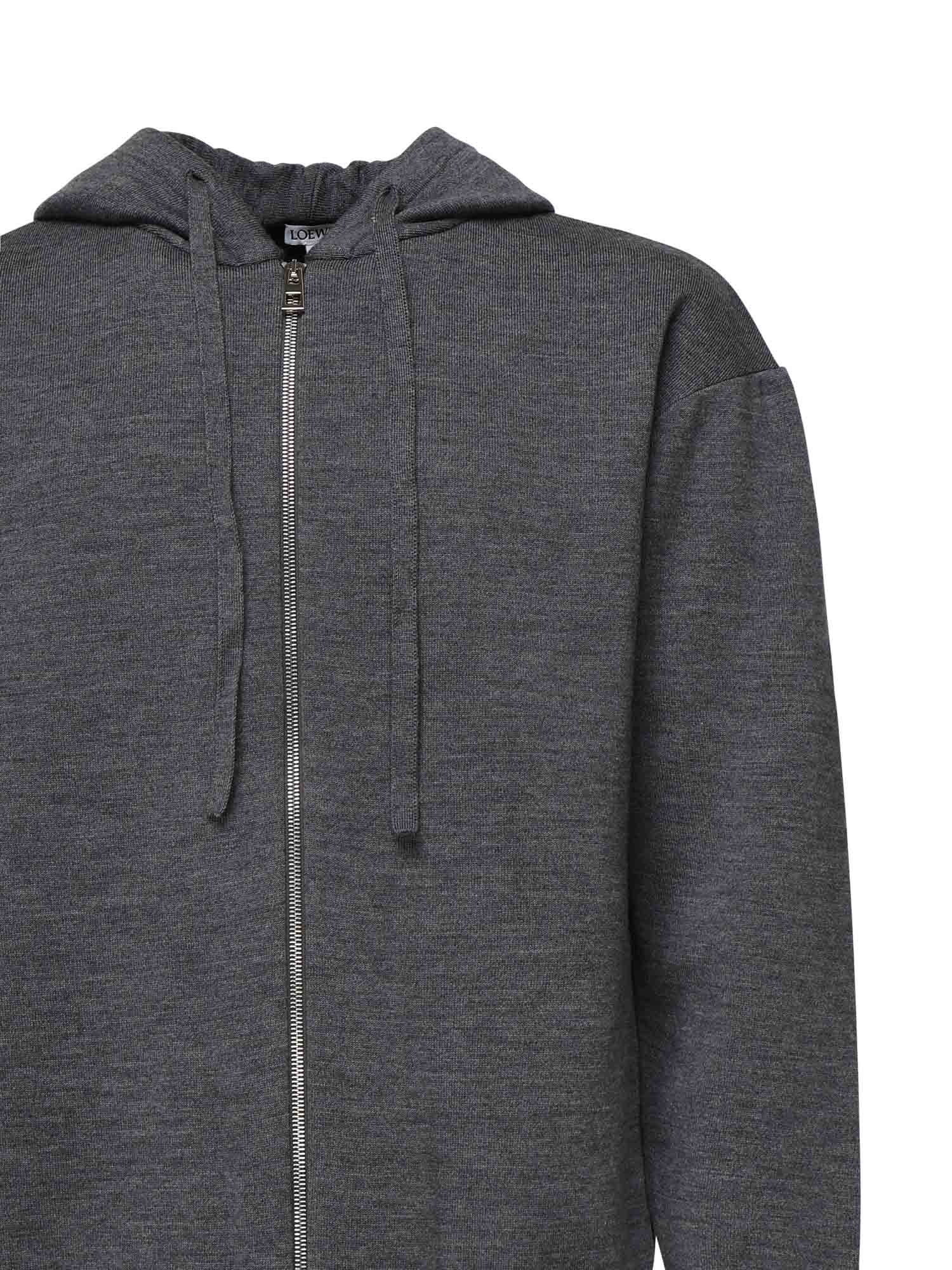 Loewe Sweaters Grey Wool