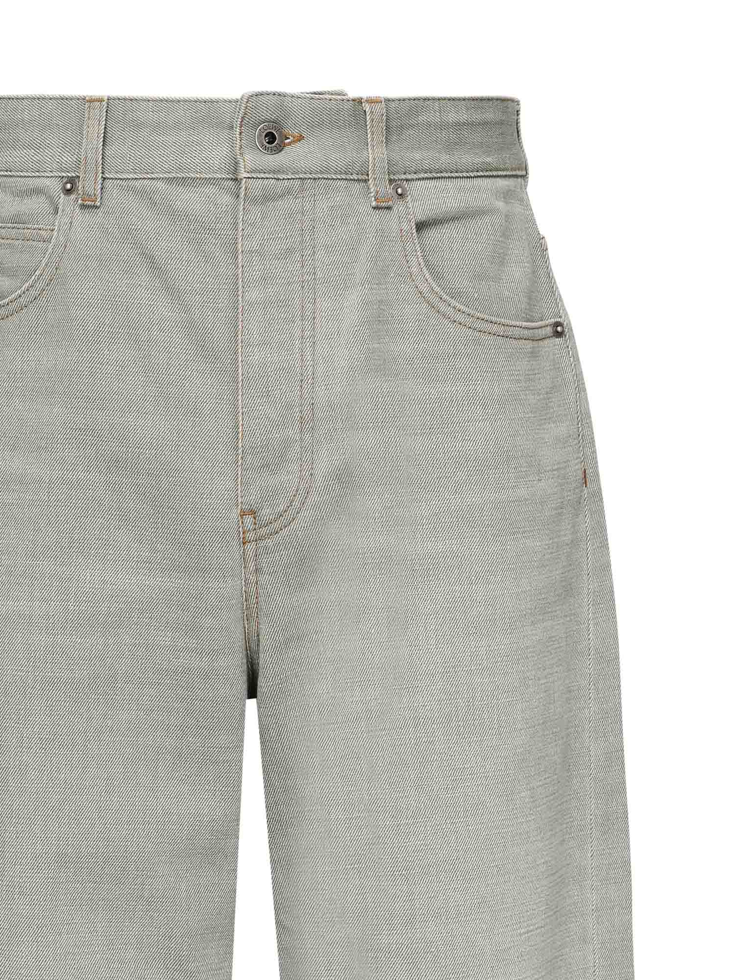 Loewe Jeans Khaki Green Cotton