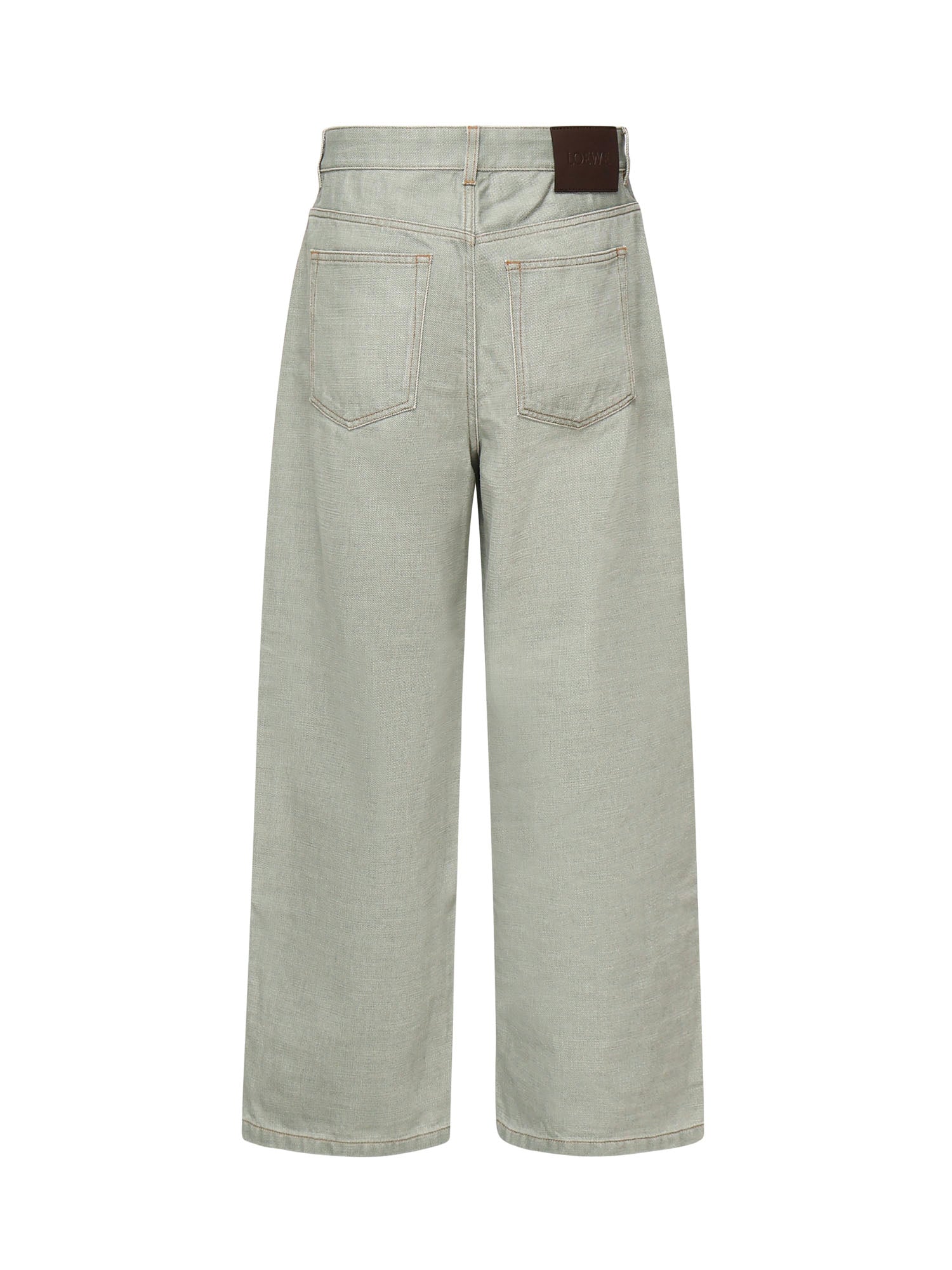 Loewe Jeans Khaki Green Cotton