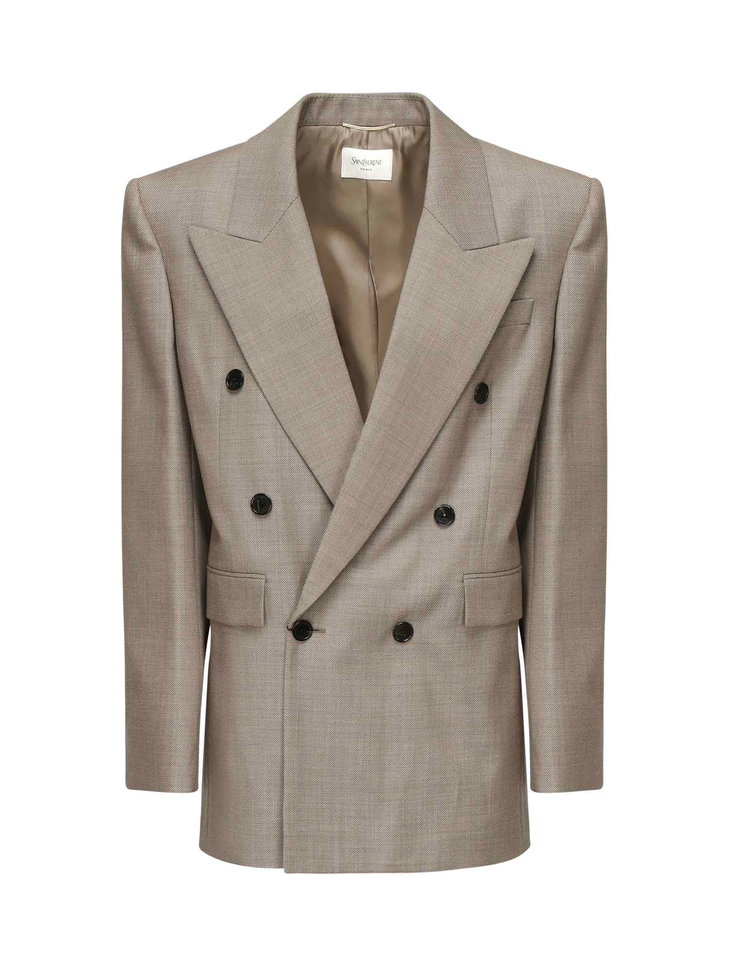 Saint Laurent Jackets Taupe/beige Wool