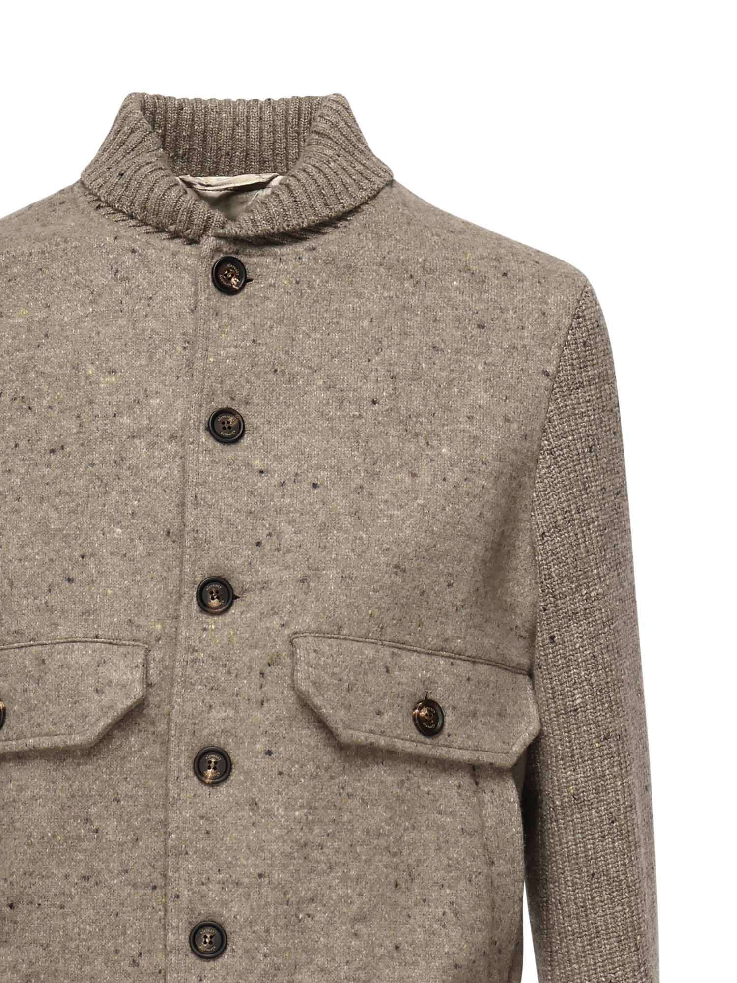 Eleventy Jackets Beige Wool Cashmere Polyamide