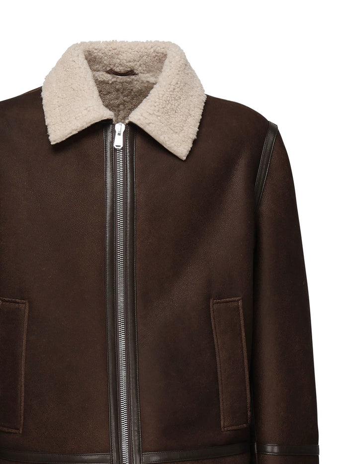 Dondup Coats Brown Lambskin
