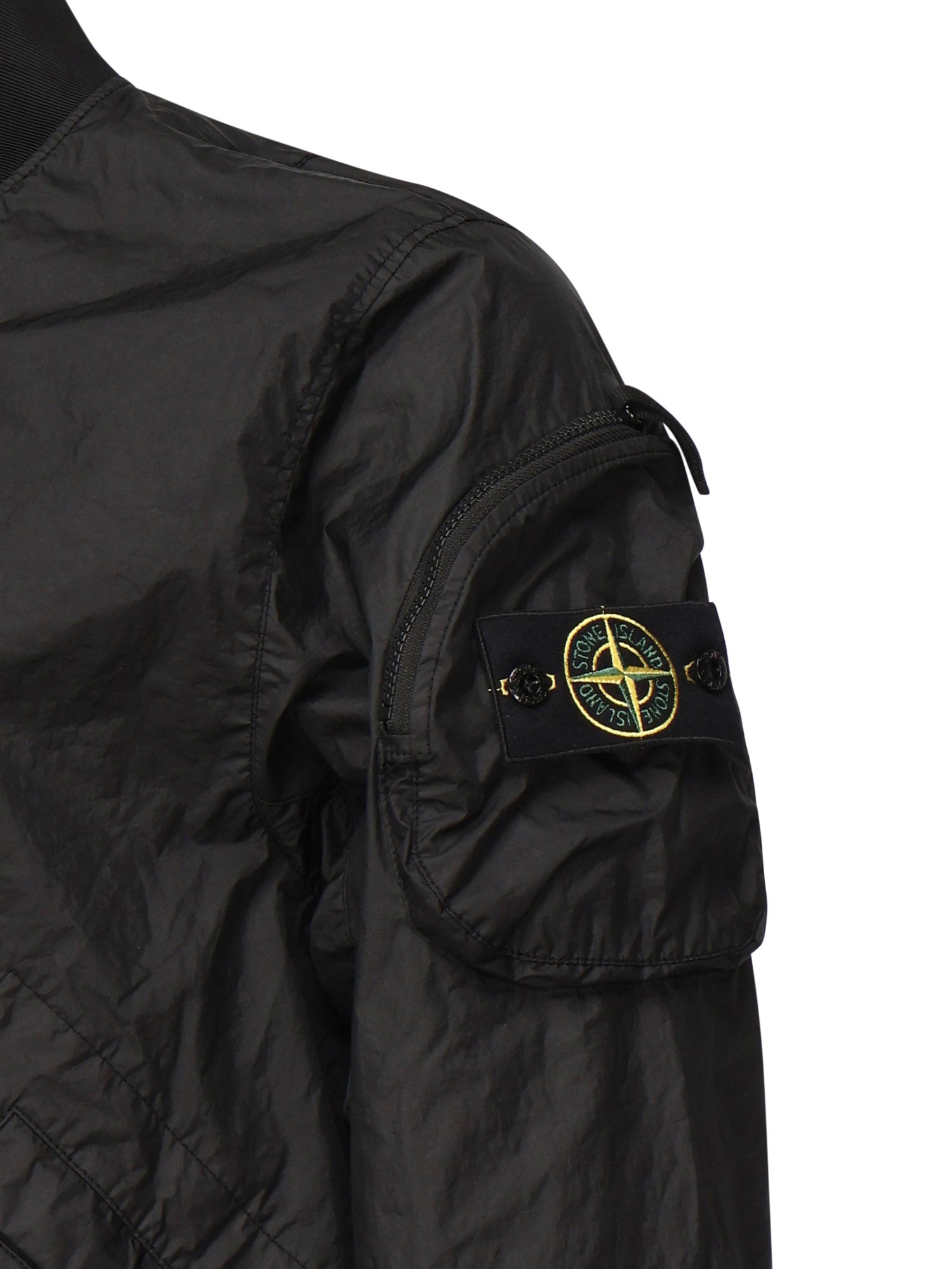 Stone Island Coats Black Polyamide