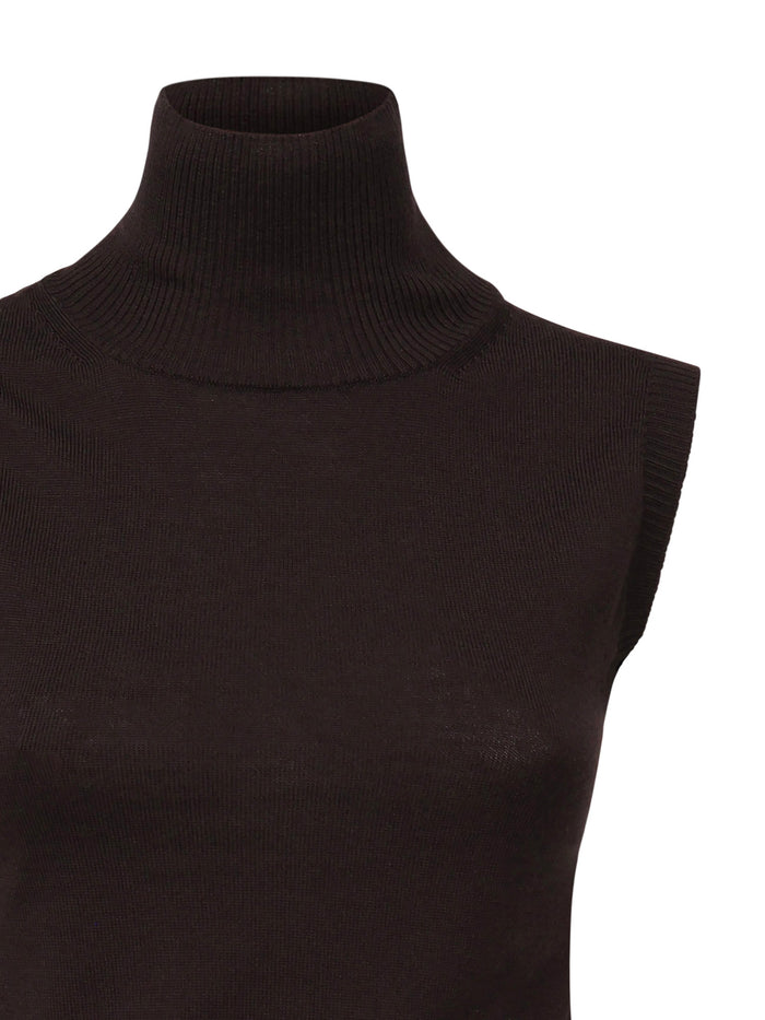 SportMax Sweaters Dark Brown Virgin Wool