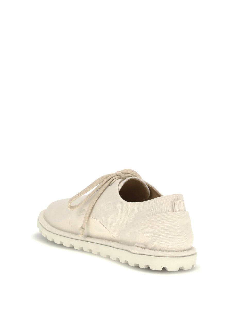 Derby Lace-Ups Sancrispa Milk Upper: Cotton Lace-up Shoes