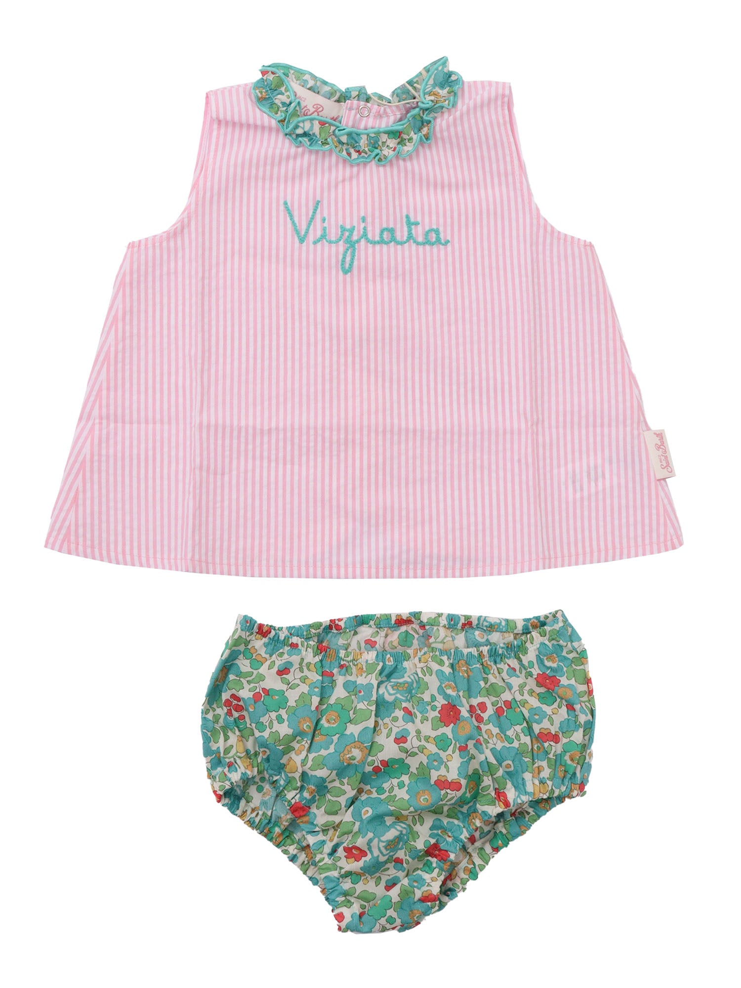 ENFANT SET TOP & CULOTTES Multicolor Cotton Suits
