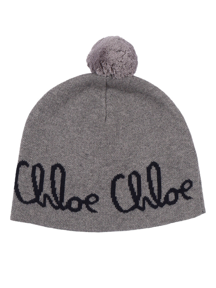 CAP Grey Cotton Fabric 2 Wool Hat