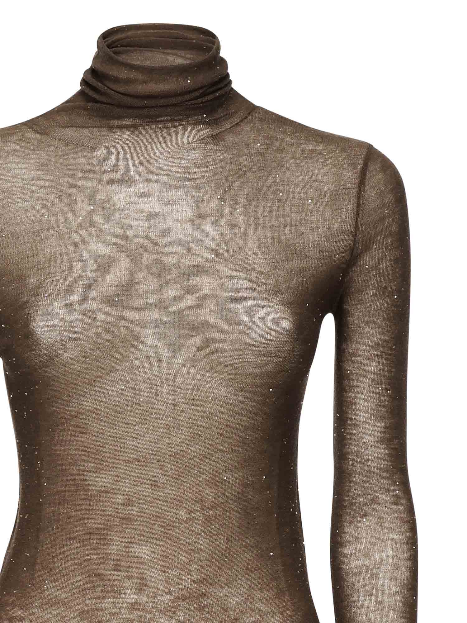 Pinko Sweaters Brown Wool