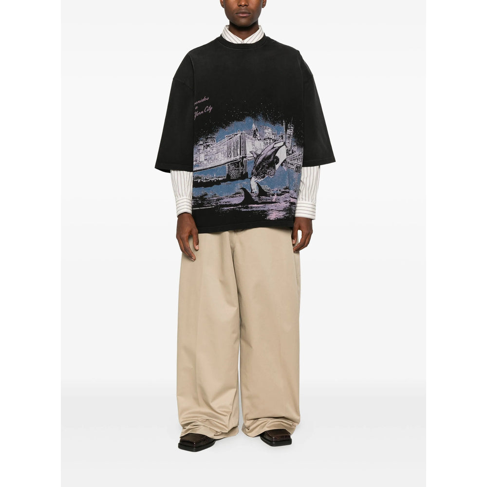 T-Shirt Willy Chavarria Black Cotton: 100. T-shirts