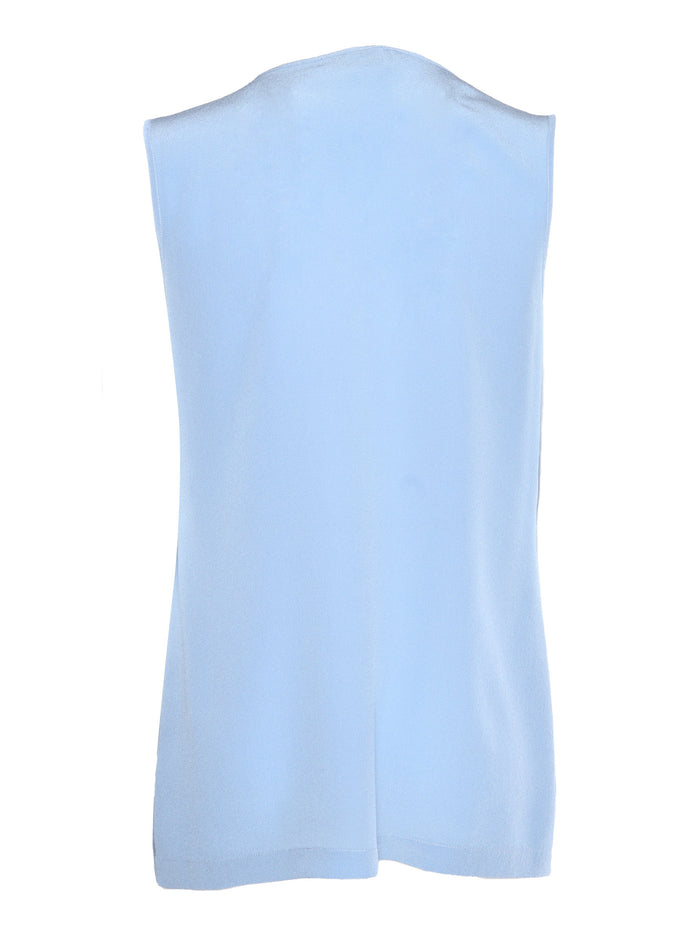 Silk Tank Top Light Blue