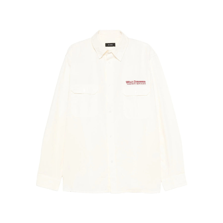 White Cotton Shirt For Men