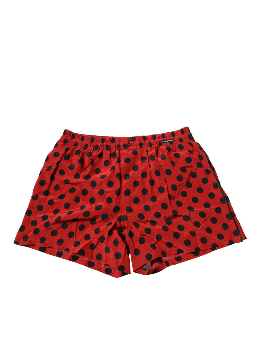 Dolce & Gabbana 100% Silk boxer shorts in red