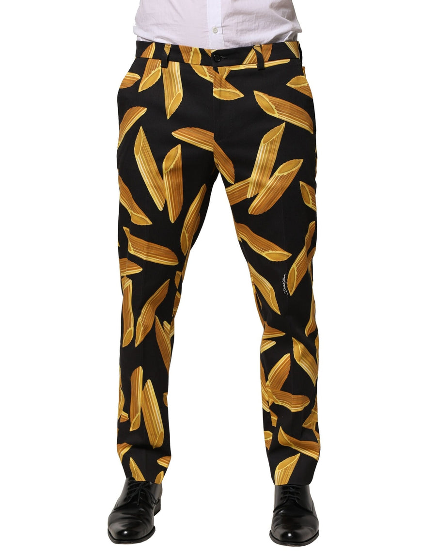 Dolce & Gabbana 97% Cotton 3% Elastane trousers in black