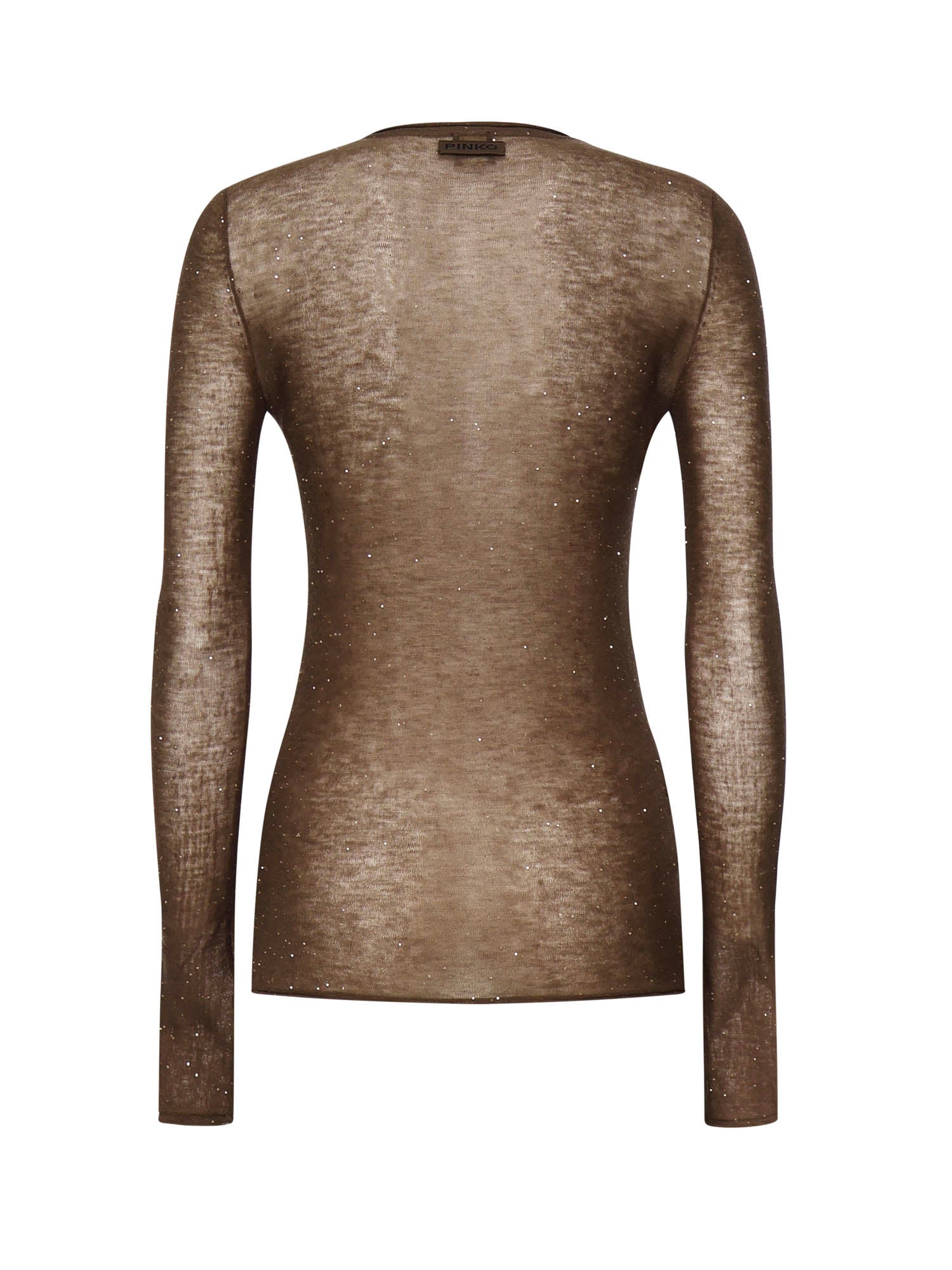 Pinko Sweaters Brown Wool Polyester
