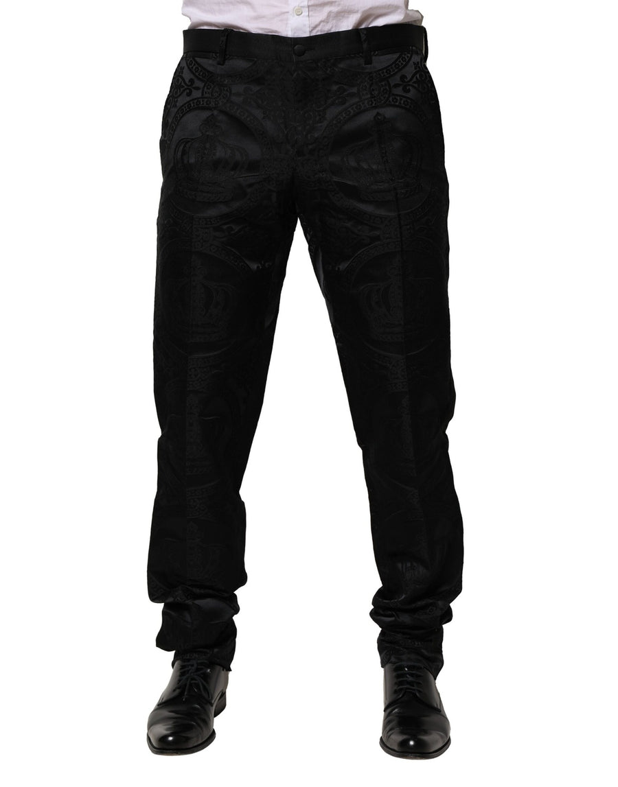 Dolce & Gabbana 62% Cotton trousers in black