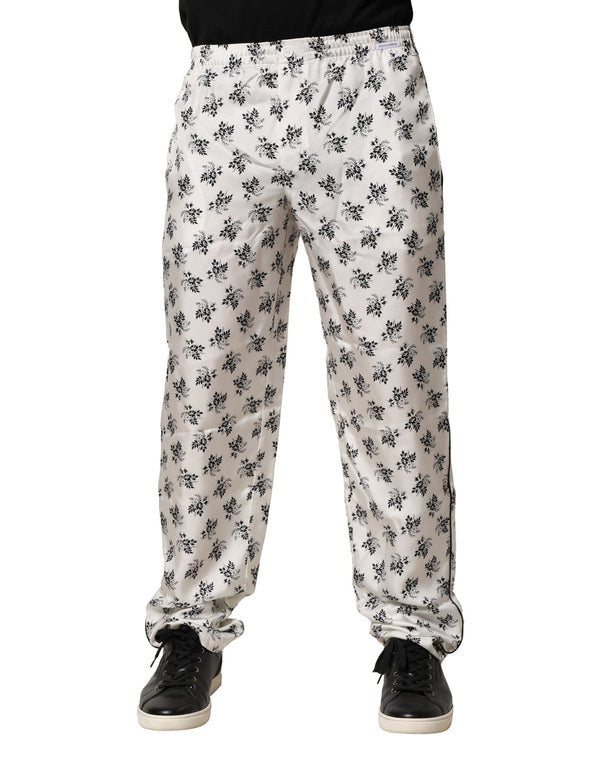 Dolce & Gabbana 100% Silk trousers in white