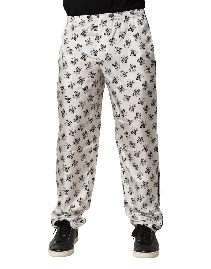 Dolce & Gabbana 100% Silk trousers in white