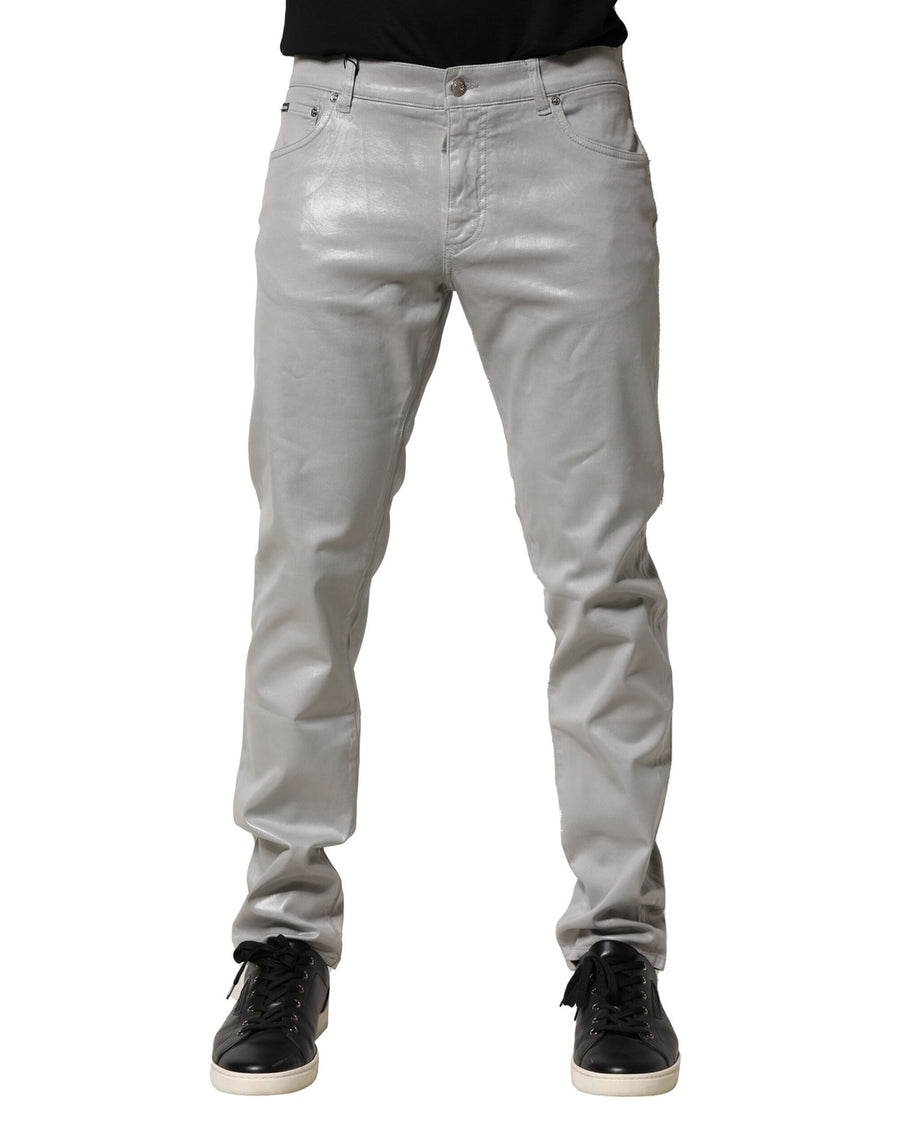 Dolce & Gabbana 98% Cotton 2% Elastane jeans in silver