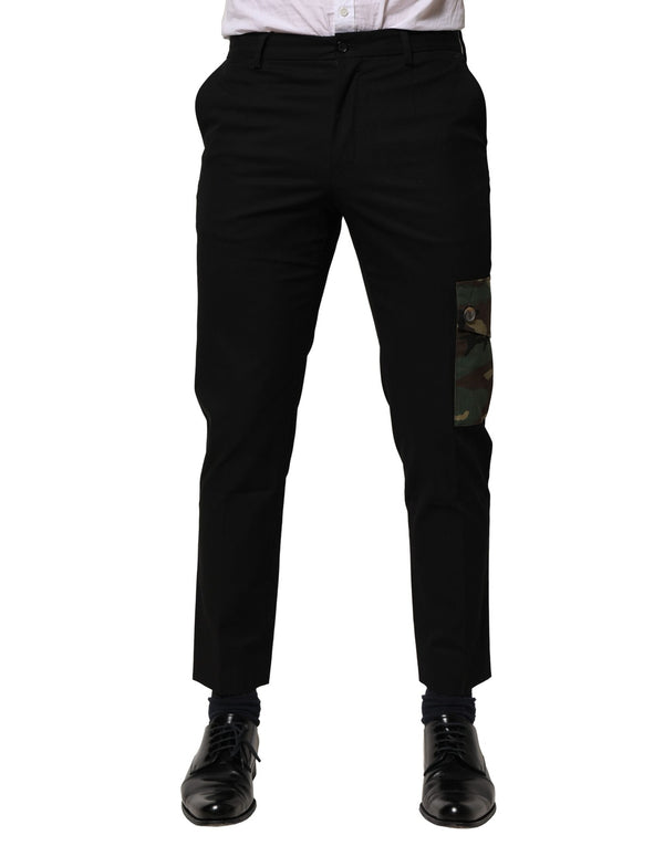 Dolce & Gabbana 98% Cotton 2% Elastane cargo pants in black