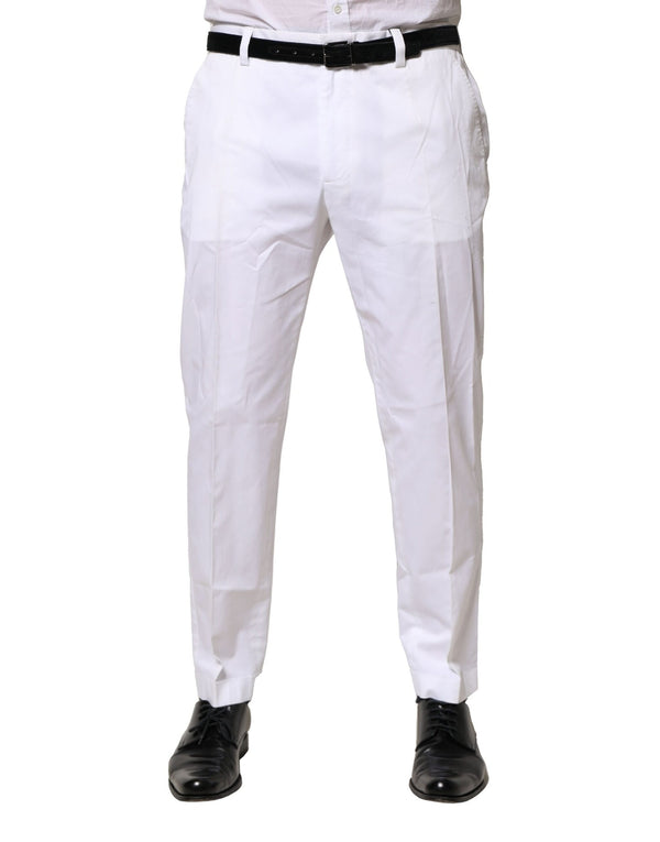 Dolce & Gabbana 97% Cotton 3% Elastane trousers in white