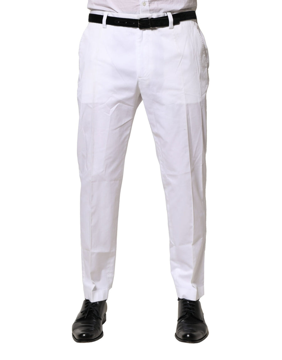 Dolce & Gabbana 97% Cotton 3% Elastane trousers in white
