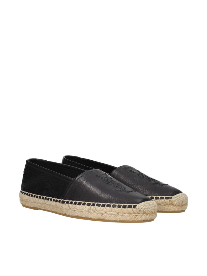 Saint Laurent Flat Shoes Black Calfskin