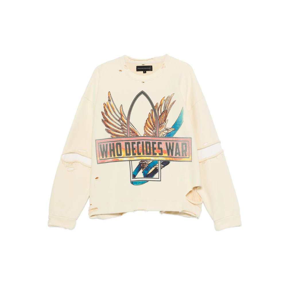 Sweater Who Decides War Yellow Cotton: 100