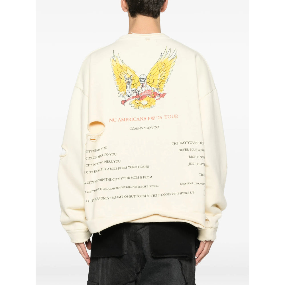 Sweater Who Decides War Yellow Cotton: 100