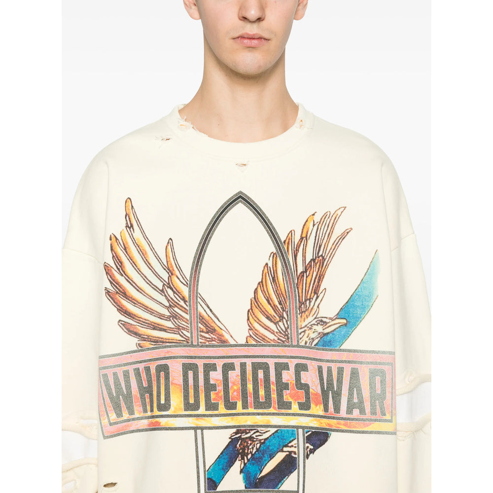 Sweater Who Decides War Yellow Cotton: 100