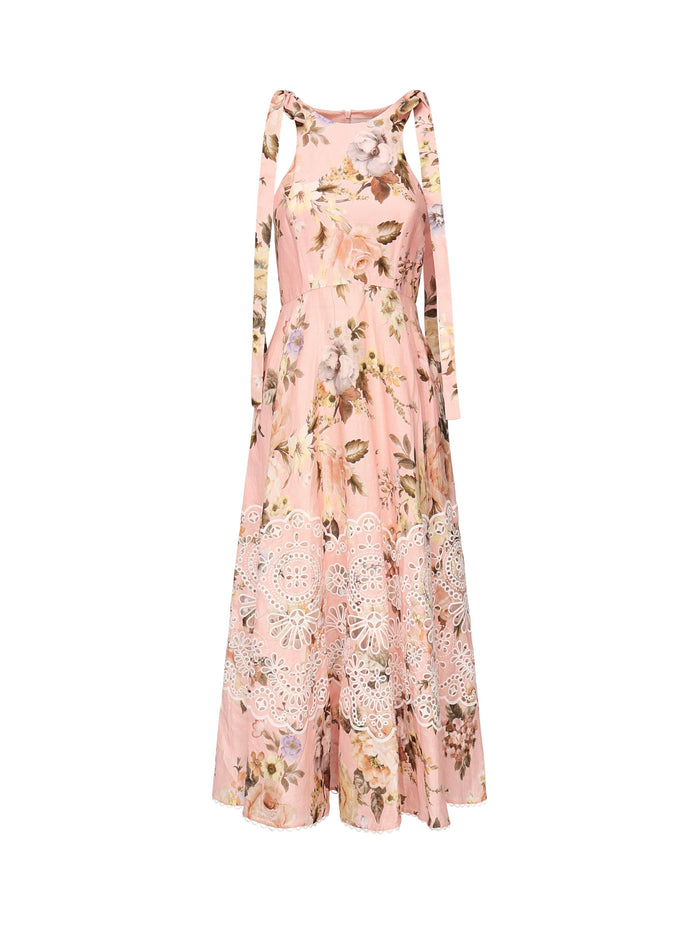 Zimmermann Dresses Pink Floral Linen