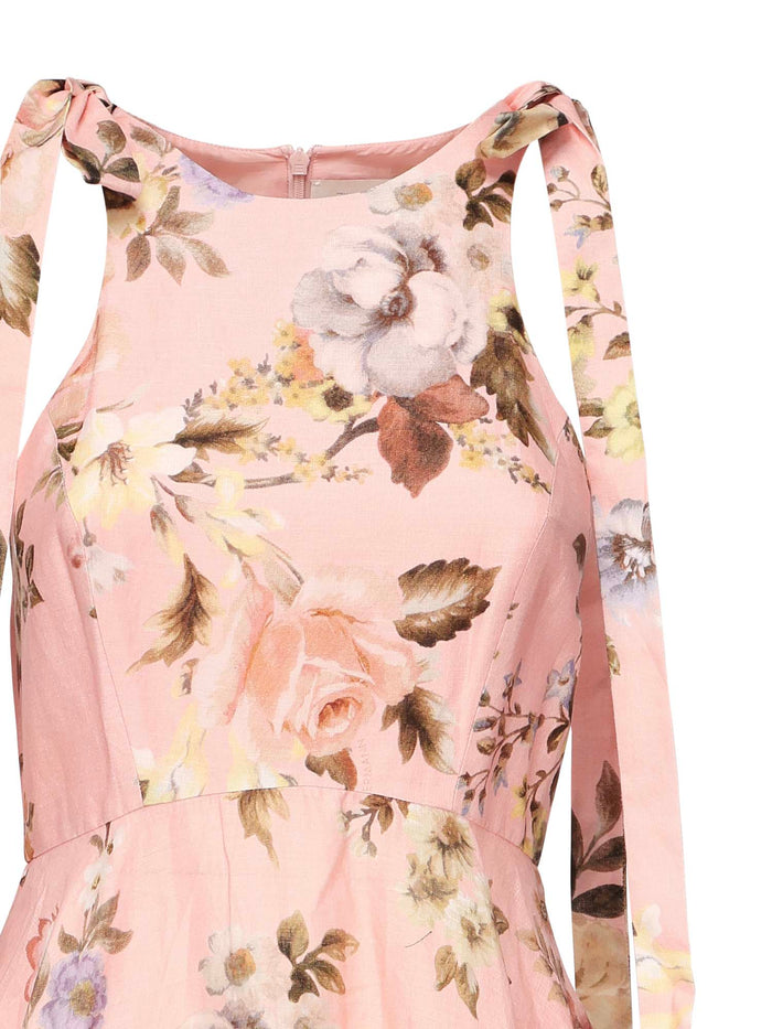 Zimmermann Dresses Pink Floral Linen