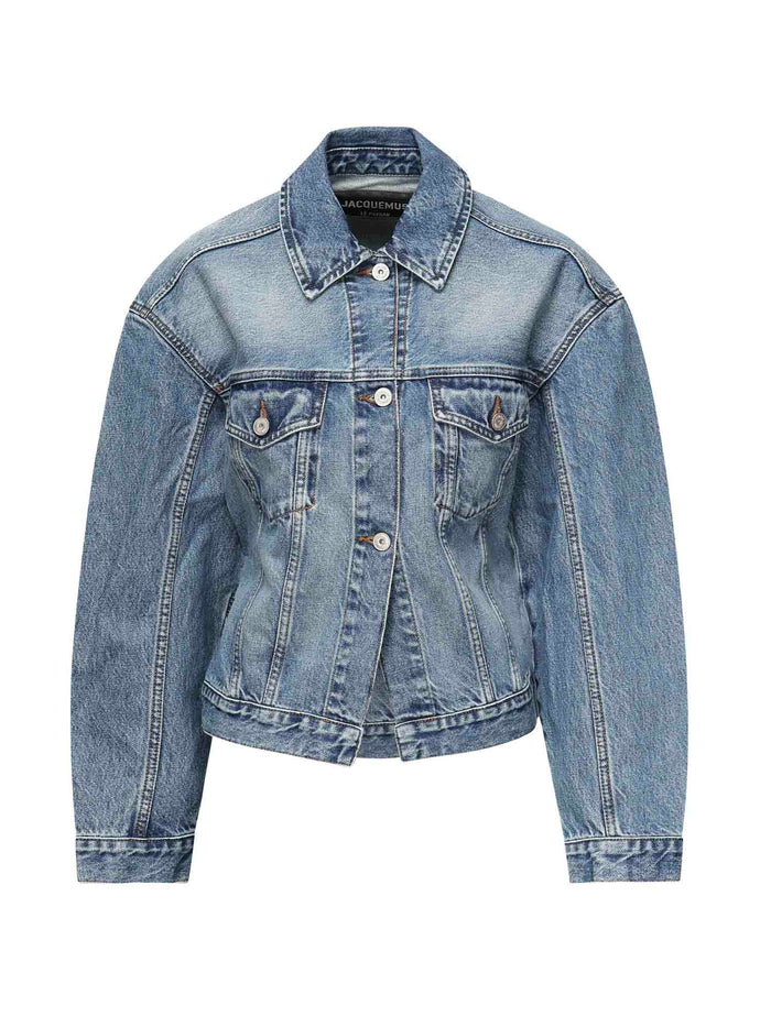 Jacquemus Coats Blue/tabac Cotton
