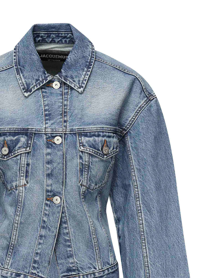 Jacquemus Coats Blue/tabac Cotton