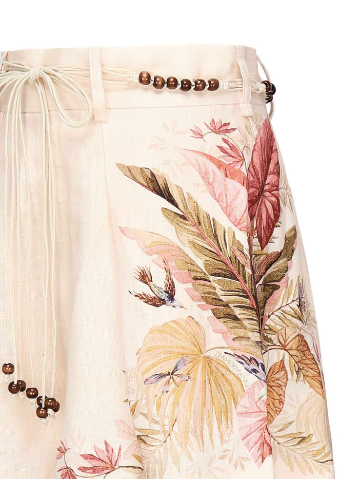 Zimmermann Shorts White Linen