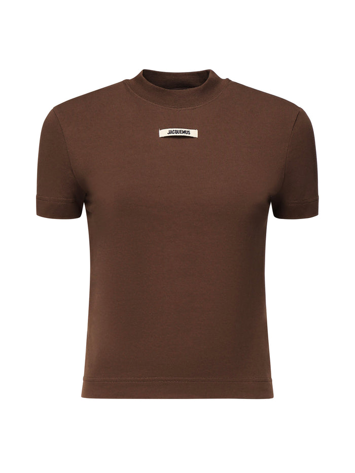 Jacquemus T-Shirts And Polos Dark Brown Cotton Elastane