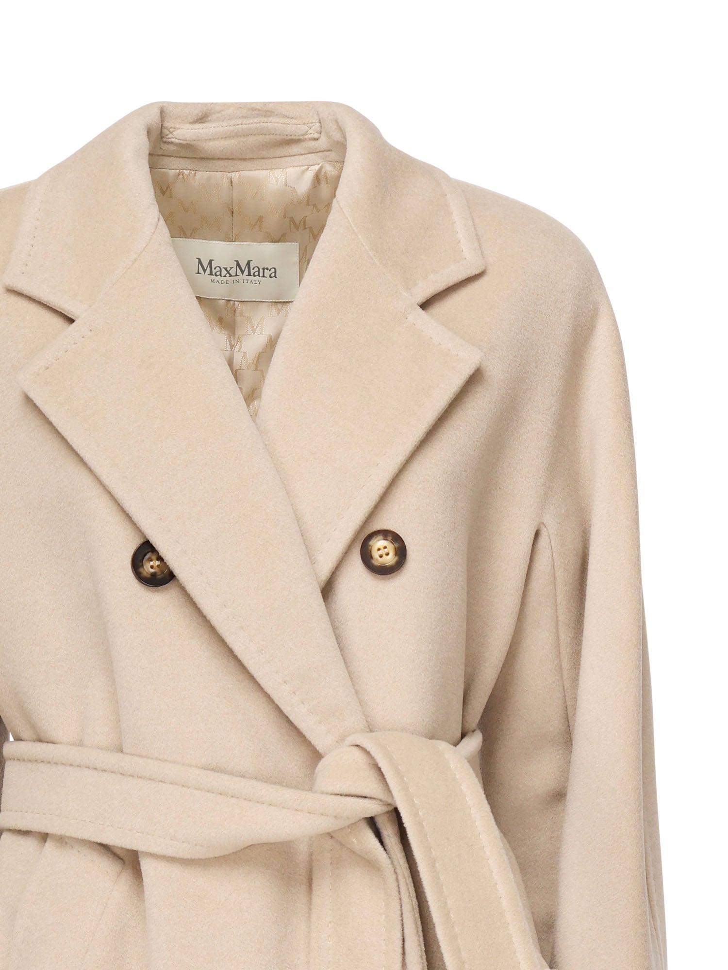 Max Mara Coats Beige Virgin Wool