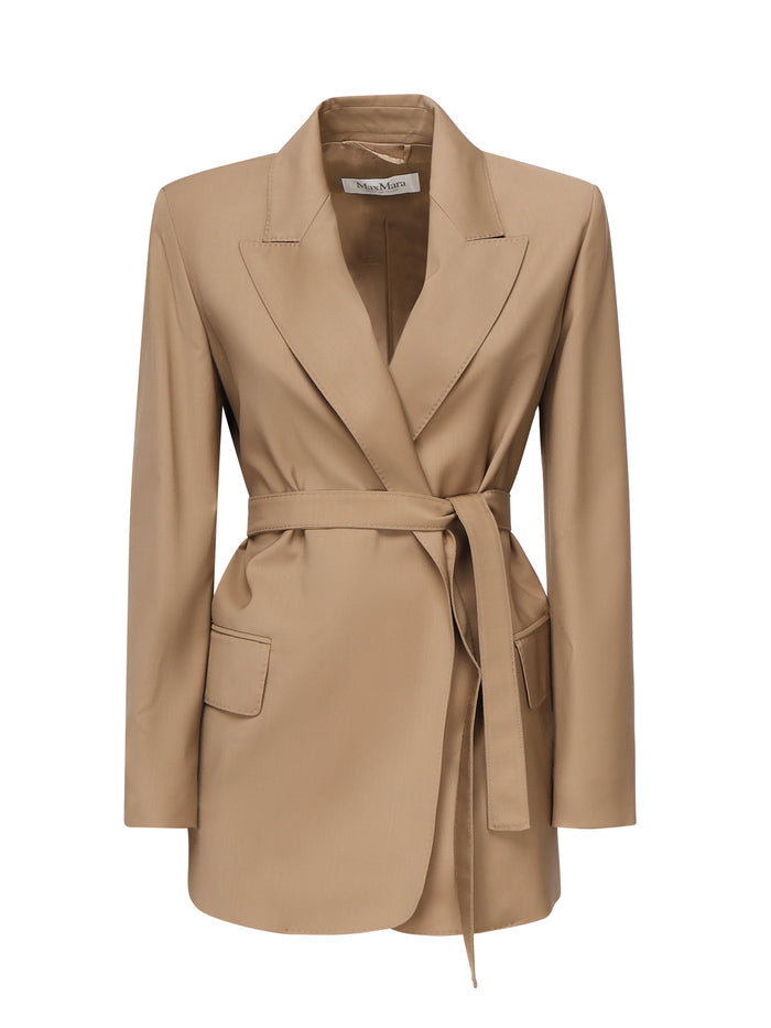Max Mara Jackets Hazelnut Virgin Wool
